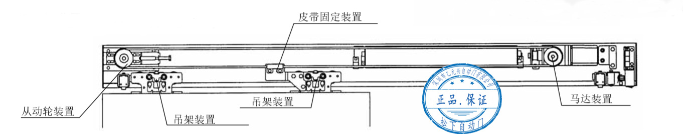 單開自動門皮帶安裝結構 單開自動門皮帶安裝結構